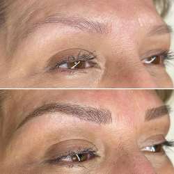 results of the microblading technique in a mature woman patient